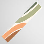 Abstract Shapes 55 in Sage Green and Terracotta (Rainbow Abstraction) Table Runner Gallery Image 3