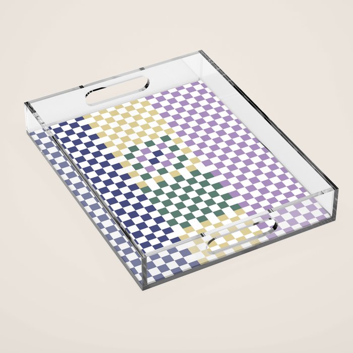 Bold colors block grid A Acrylic Tray Gallery Image 1