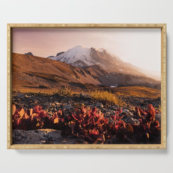 Believe in Miracles - Mount Rainier National Park Serving Tray Gallery Image 1