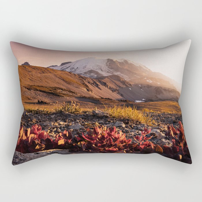 Believe in Miracles - Mount Rainier National Park Rectangular Pillow Gallery Image 1