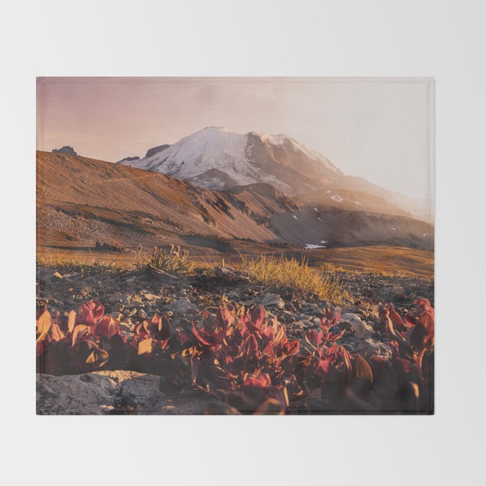 Believe in Miracles - Mount Rainier National Park Throw Blanket Gallery Image 2