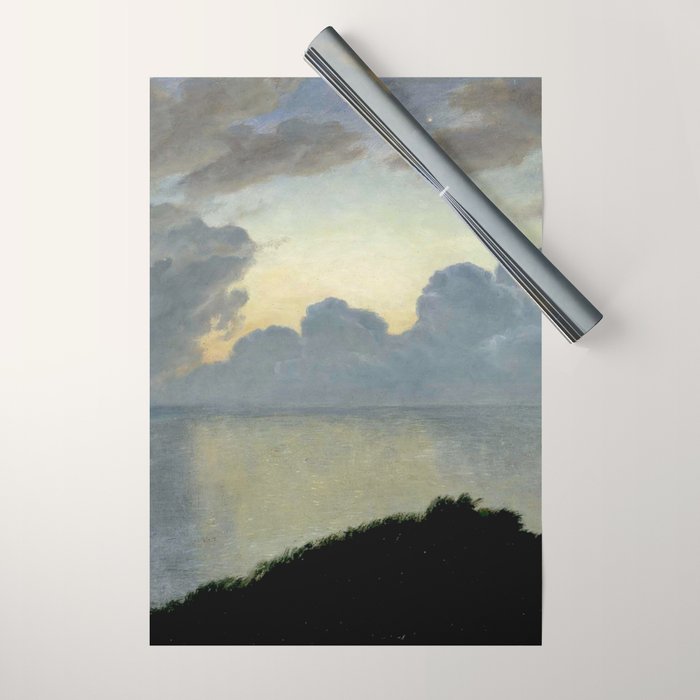 Summer night by the sea, tisvilde, 1900, Oil Landscape Painting  Wrapping Paper Gallery Image 1