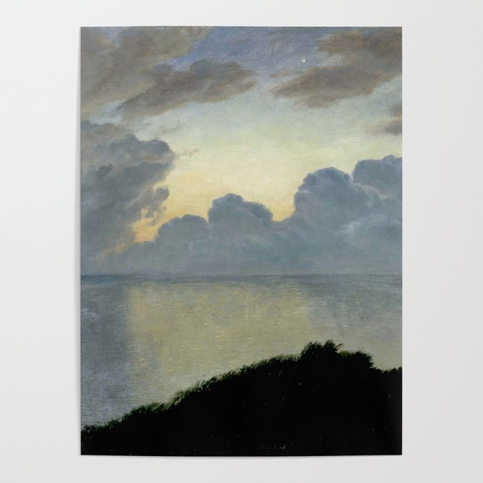 Summer night by the sea, tisvilde, 1900, Oil Landscape Painting  Poster Gallery Image 1