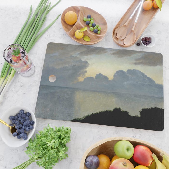 Summer night by the sea, tisvilde, 1900, Oil Landscape Painting  Cutting Board Gallery Image 2