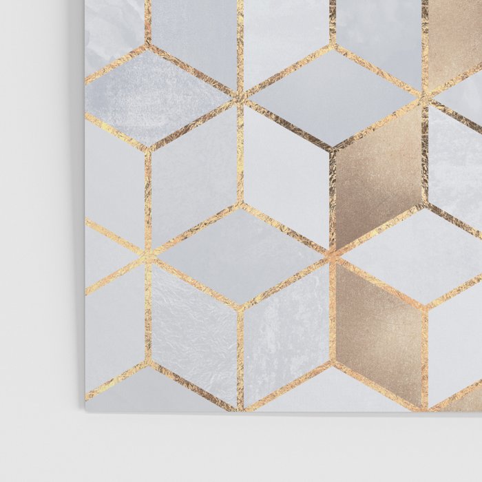 Soft Blue Gradient Cubes Poster Gallery Image 3