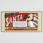 Naughty or Nice?, Vintage Santa Poster Desk Mat Gallery Image 1