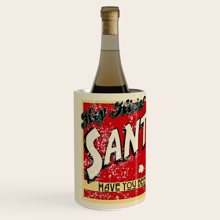 Naughty or Nice?, Vintage Santa Poster Wine Chiller Gallery Image 2