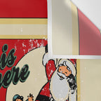 Naughty or Nice?, Vintage Santa Poster Wall Tapestry Gallery Image 3