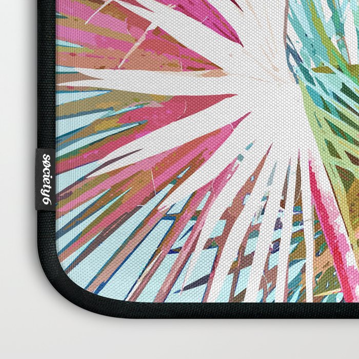 Beachy Pastel Palm Jungle | Botanical Digital Painting | Nature Plants Tropical Boho Blush Laptop Sleeve Gallery Image 3