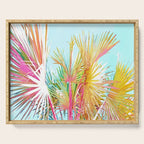 Beachy Pastel Palm Jungle | Botanical Digital Painting | Nature Plants Tropical Boho Blush Serving Tray Gallery Image 1