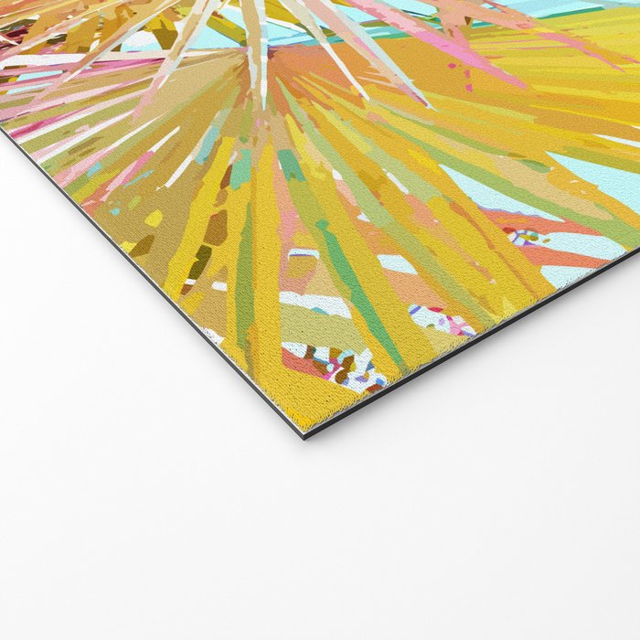 Beachy Pastel Palm Jungle | Botanical Digital Painting | Nature Plants Tropical Boho Blush Welcome Mat Gallery Image 2