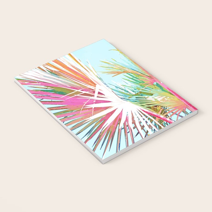Beachy Pastel Palm Jungle | Botanical Digital Painting | Nature Plants Tropical Boho Blush Notebook Gallery Image 3