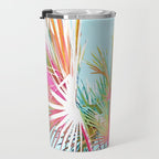 Beachy Pastel Palm Jungle | Botanical Digital Painting | Nature Plants Tropical Boho Blush Travel Mug Gallery Image 3