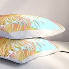 Beachy Pastel Palm Jungle | Botanical Digital Painting | Nature Plants Tropical Boho Blush Pillow Sham Gallery Image 3
