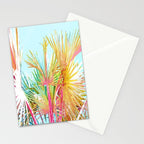 Beachy Pastel Palm Jungle | Botanical Digital Painting | Nature Plants Tropical Boho Blush Stationery Card Gallery Image 2