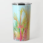 Beachy Pastel Palm Jungle | Botanical Digital Painting | Nature Plants Tropical Boho Blush Travel Mug Gallery Image 1