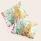 Beachy Pastel Palm Jungle | Botanical Digital Painting | Nature Plants Tropical Boho Blush Pillow Sham Gallery Image 3