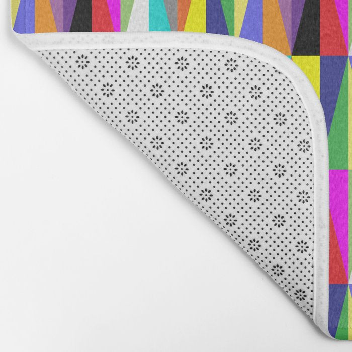 Colourful Geometric Diamonds Pattern No 1 Multicolors Bath Mat Gallery Image 2