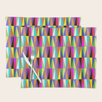 Colourful Geometric Diamonds Pattern No 1 Multicolors Placemat Gallery Image 1