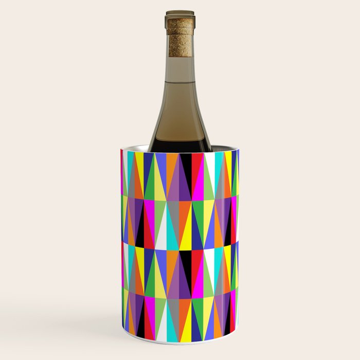 Colourful Geometric Diamonds Pattern No 1 Multicolors Wine Chiller Gallery Image 1