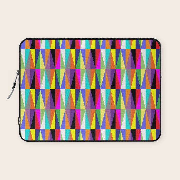 Colourful Geometric Diamonds Pattern No 1 Multicolors Laptop Sleeve Gallery Image 1