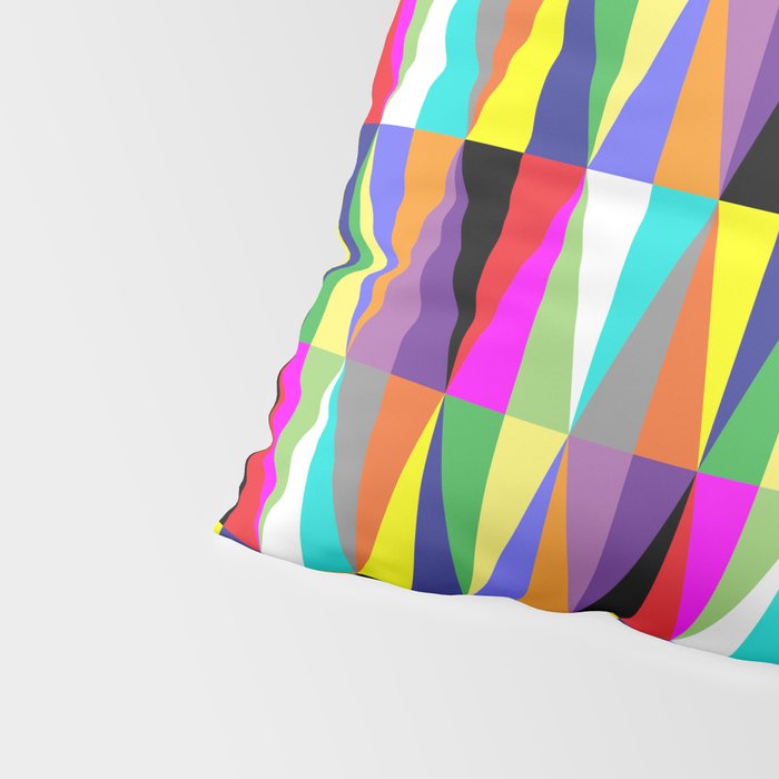 Colourful Geometric Diamonds Pattern No 1 Multicolors Pillow Sham Gallery Image 4