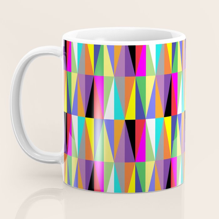 Colourful Geometric Diamonds Pattern No 1 Multicolors Coffee Mug Gallery Image 3