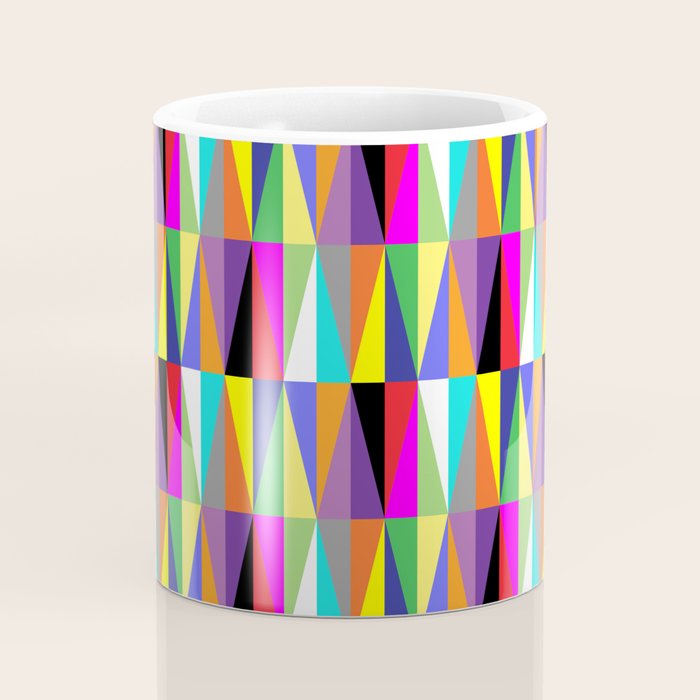 Colourful Geometric Diamonds Pattern No 1 Multicolors Coffee Mug Gallery Image 4