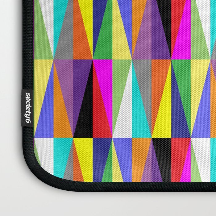 Colourful Geometric Diamonds Pattern No 1 Multicolors Laptop Sleeve Gallery Image 3