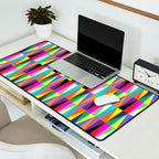 Colourful Geometric Diamonds Pattern No 1 Multicolors Desk Mat Gallery Image 2