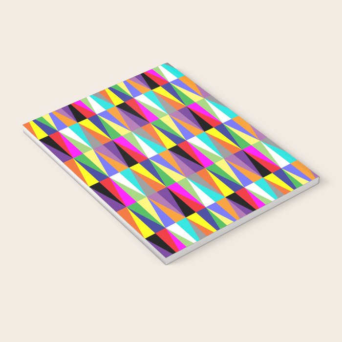 Colourful Geometric Diamonds Pattern No 1 Multicolors Notebook Gallery Image 3