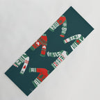 Christmas Sweaters - Teal & Red Palette Yoga Mat Gallery Image 1