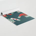 Christmas Sweaters - Teal & Red Palette Yoga Mat Gallery Image 2