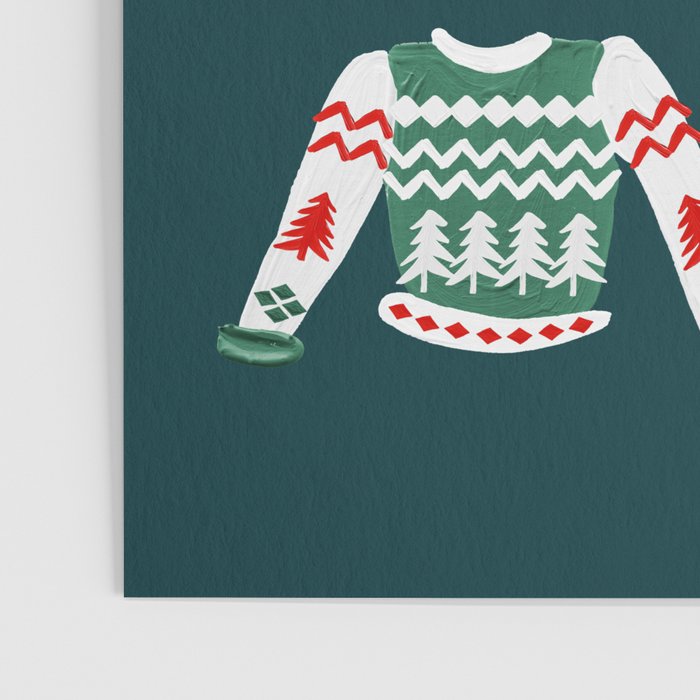 Christmas Sweaters - Teal & Red Palette Poster Gallery Image 3