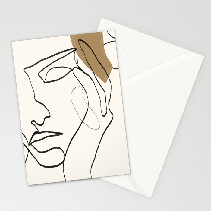 Abstract Face Stationery Card Gallery Image 2