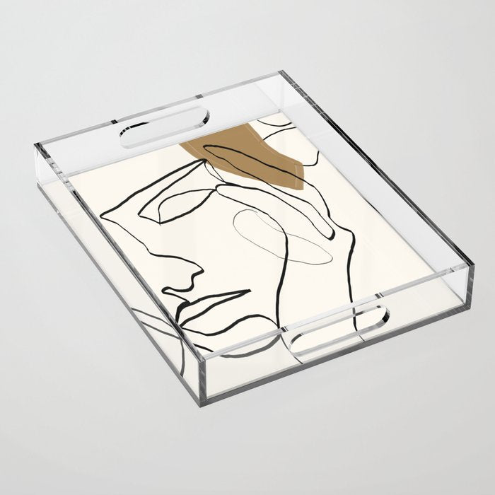 Abstract Face Acrylic Tray Gallery Image 1