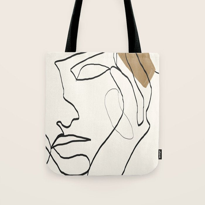 Abstract Face Tote Bag Gallery Image 1