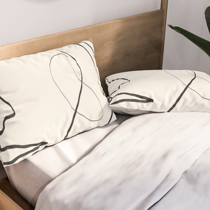 Abstract Face Pillow Sham Gallery Image 2