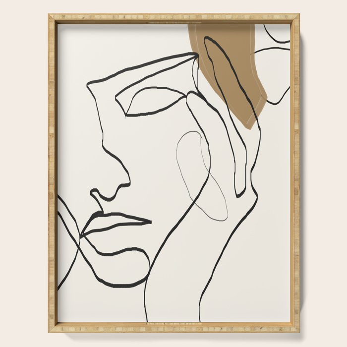 Abstract Face Serving Tray Gallery Image 1
