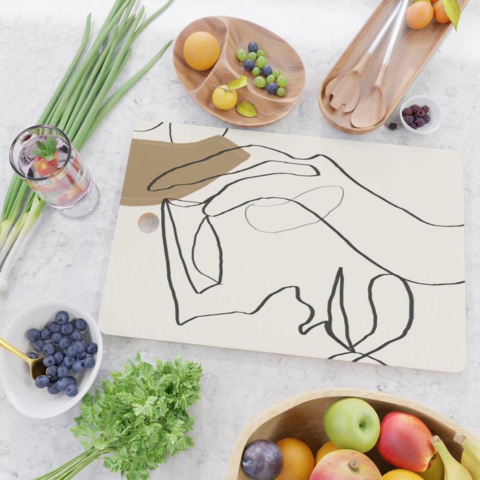 Abstract Face Cutting Board Gallery Image 2