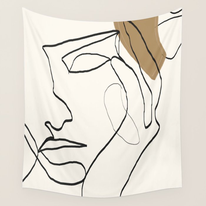 Abstract Face Wall Tapestry Gallery Image 4