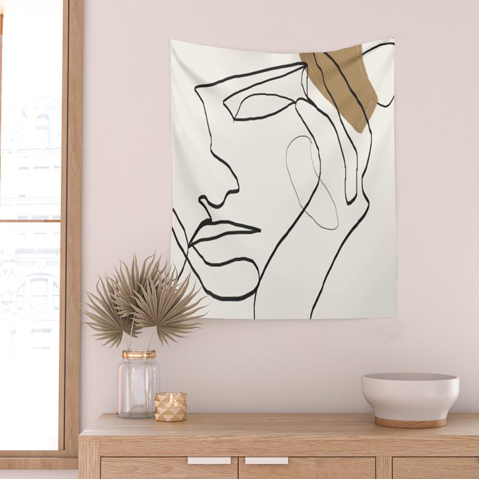 Abstract Face Wall Tapestry Gallery Image 2