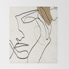 Abstract Face Throw Blanket Gallery Image 2