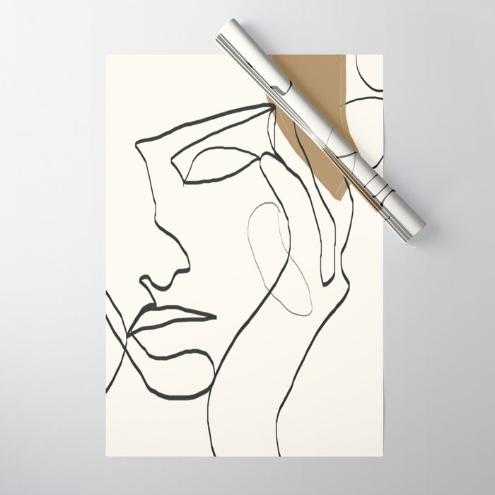 Abstract Face Wrapping Paper Gallery Image 1