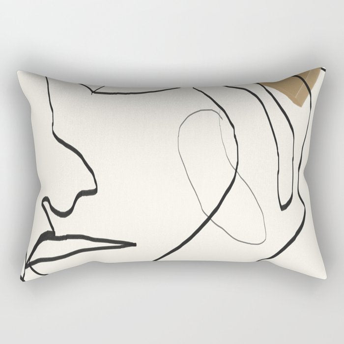 Abstract Face Rectangular Pillow Gallery Image 1