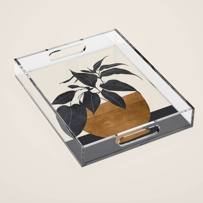 Abstract Art /Minimal Plant 144 Acrylic Tray Gallery Image 1