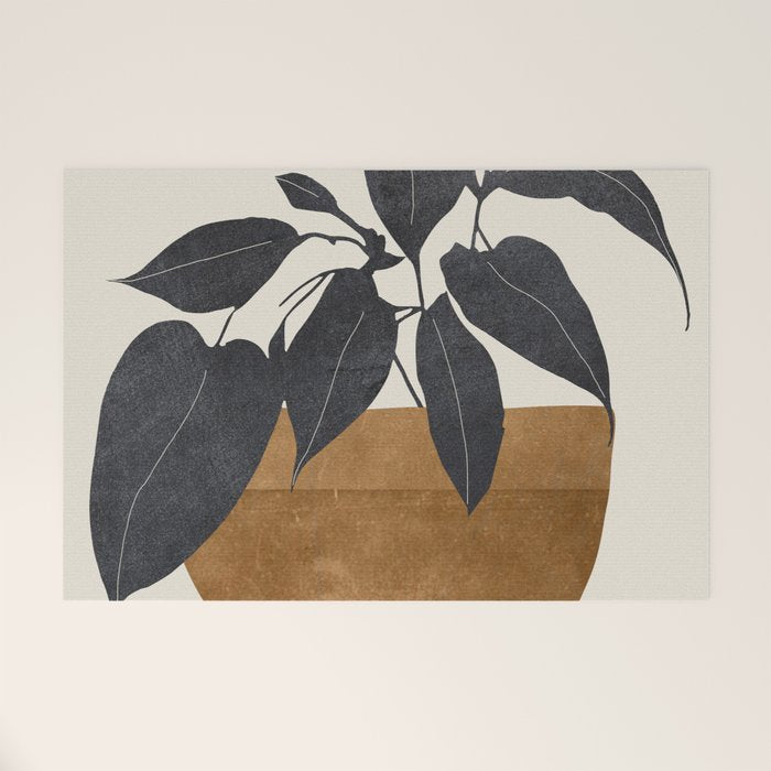 Abstract Art /Minimal Plant 144 Welcome Mat Gallery Image 1