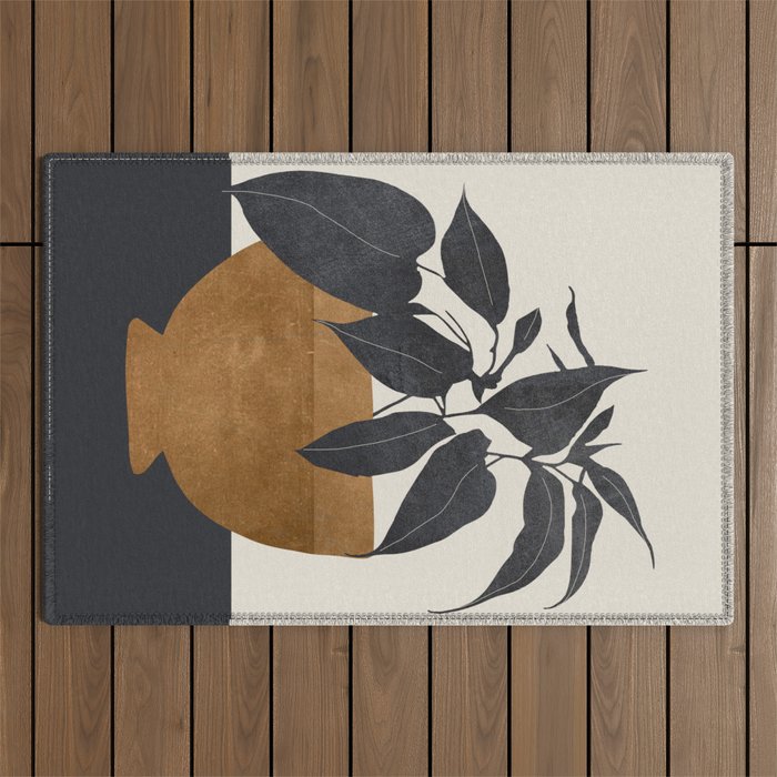 Abstract Art /Minimal Plant 144 Outdoor Rug Gallery Image 1