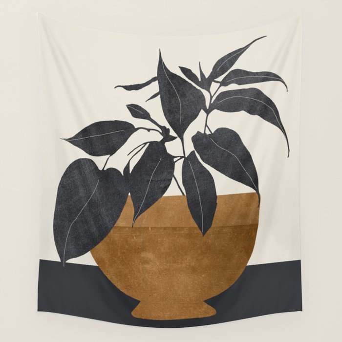 Abstract Art /Minimal Plant 144 Wall Tapestry Gallery Image 4
