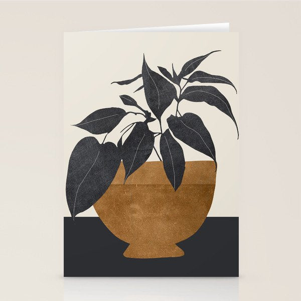 Abstract Art /Minimal Plant 144 Stationery Card Gallery Image 1
